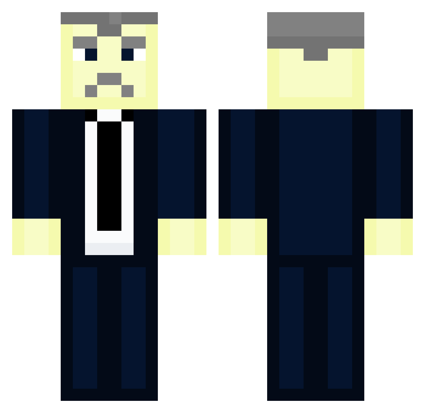 schnutefiner Minecraft skin, front and back view