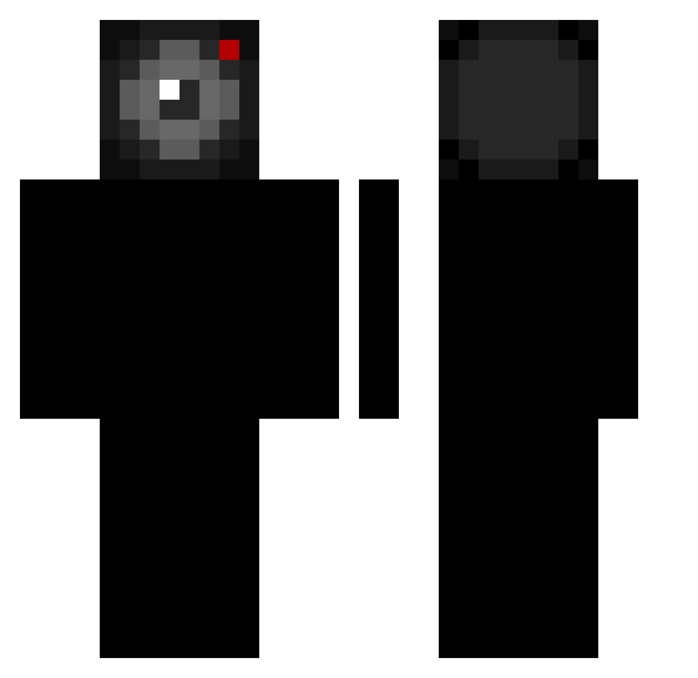 minilluso Minecraft skin, front and back view