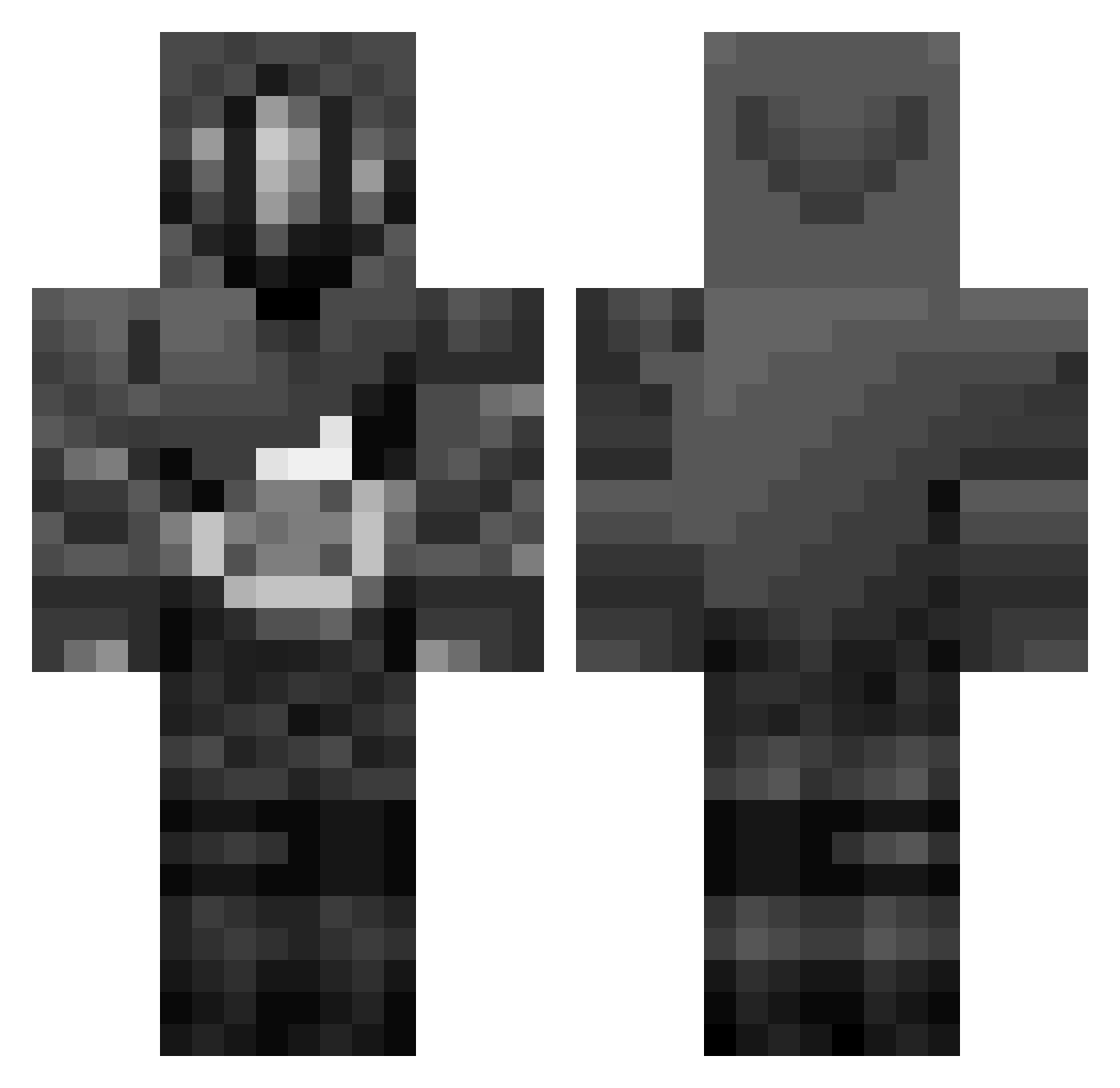 MSIDTM Minecraft skin, front and back view