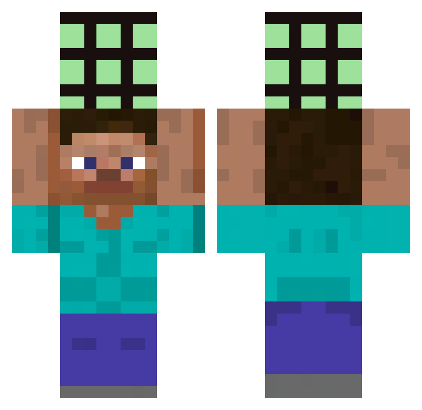 TilesAreAwesomee Minecraft skin, front and back view