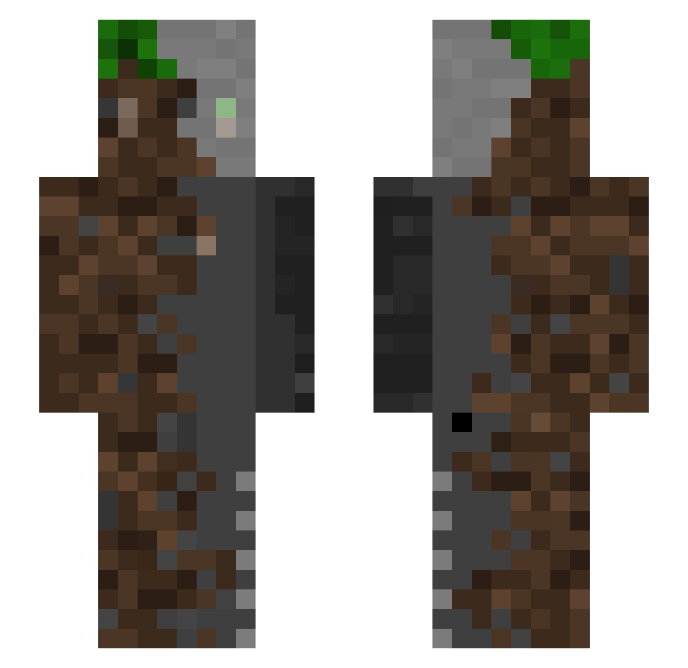 Cai_ha Minecraft skin, front and back view