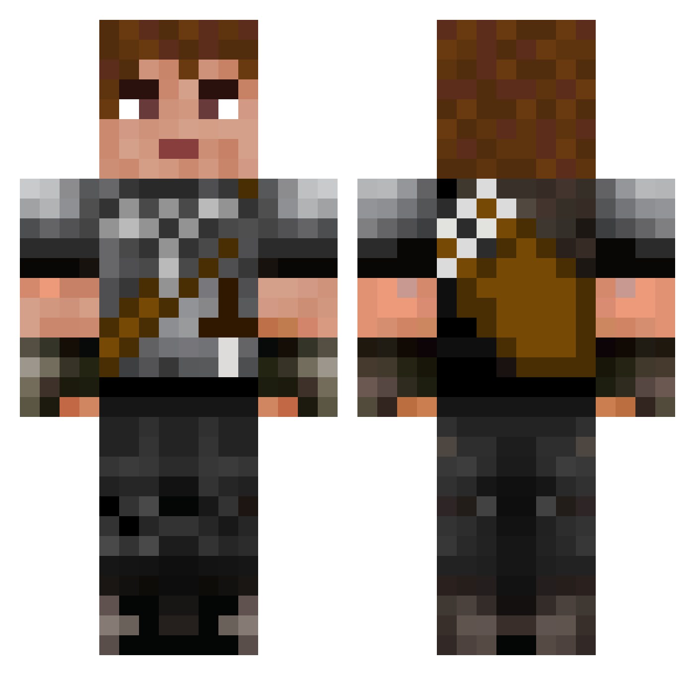 Villzon Minecraft skin, front and back view