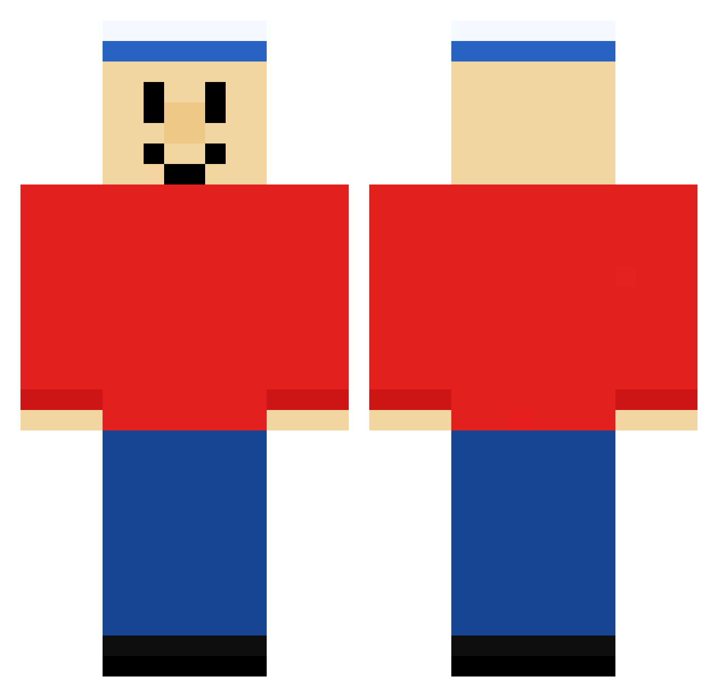 metropolitan0 Minecraft skin, front and back view