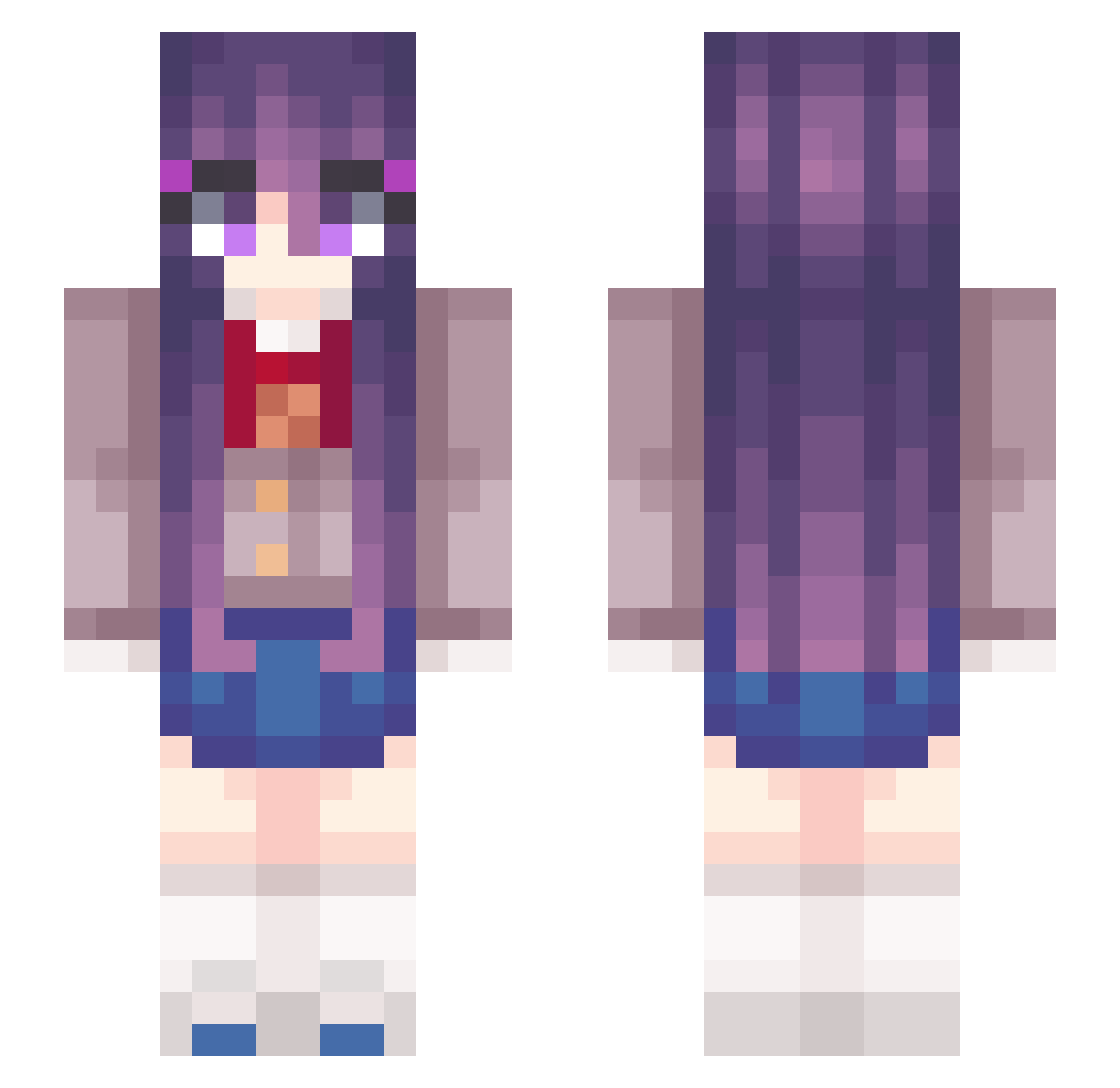 astraalechoes Minecraft skin, front and back view
