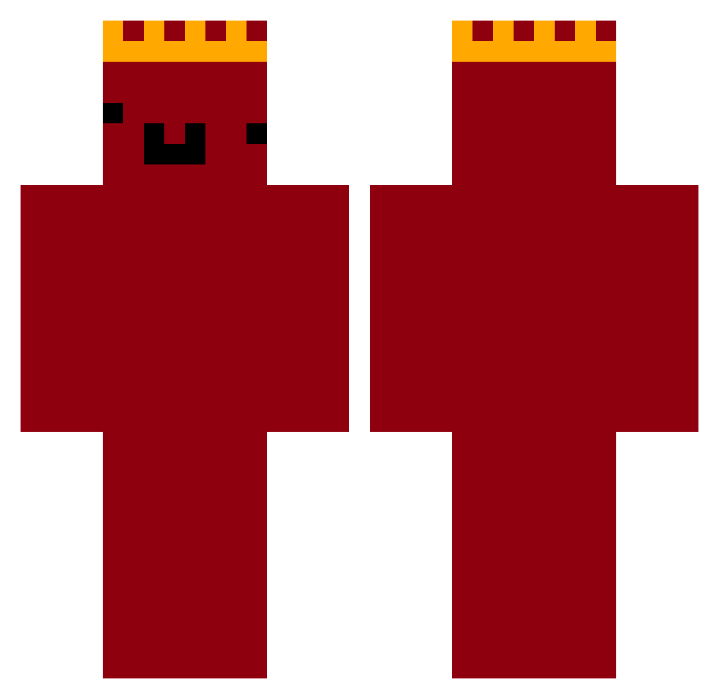B4yr2M Minecraft skin, front and back view