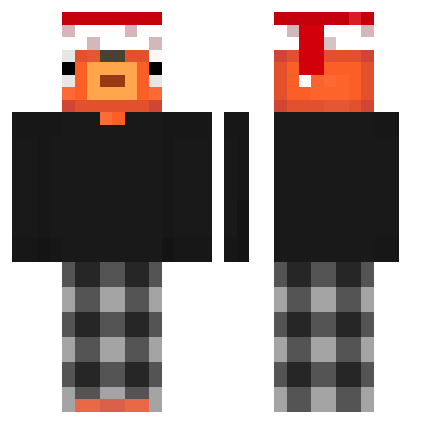herotheking1723 Minecraft skin, front and back view
