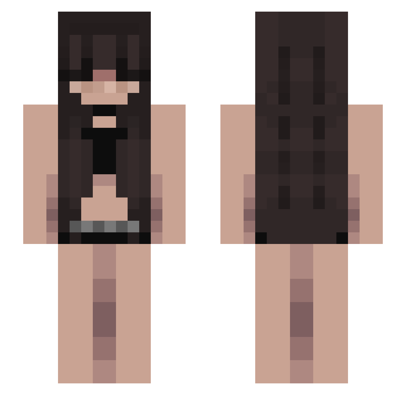 Parmatisl Minecraft skin, front and back view