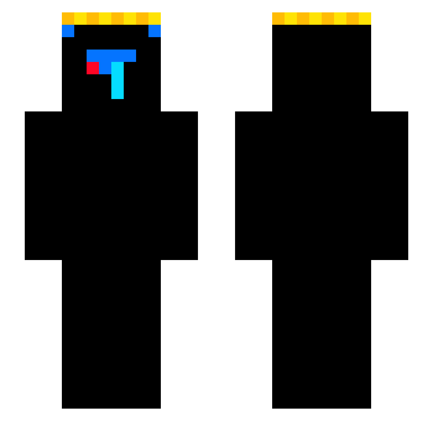 ItzSwiftness Minecraft skin, front and back view