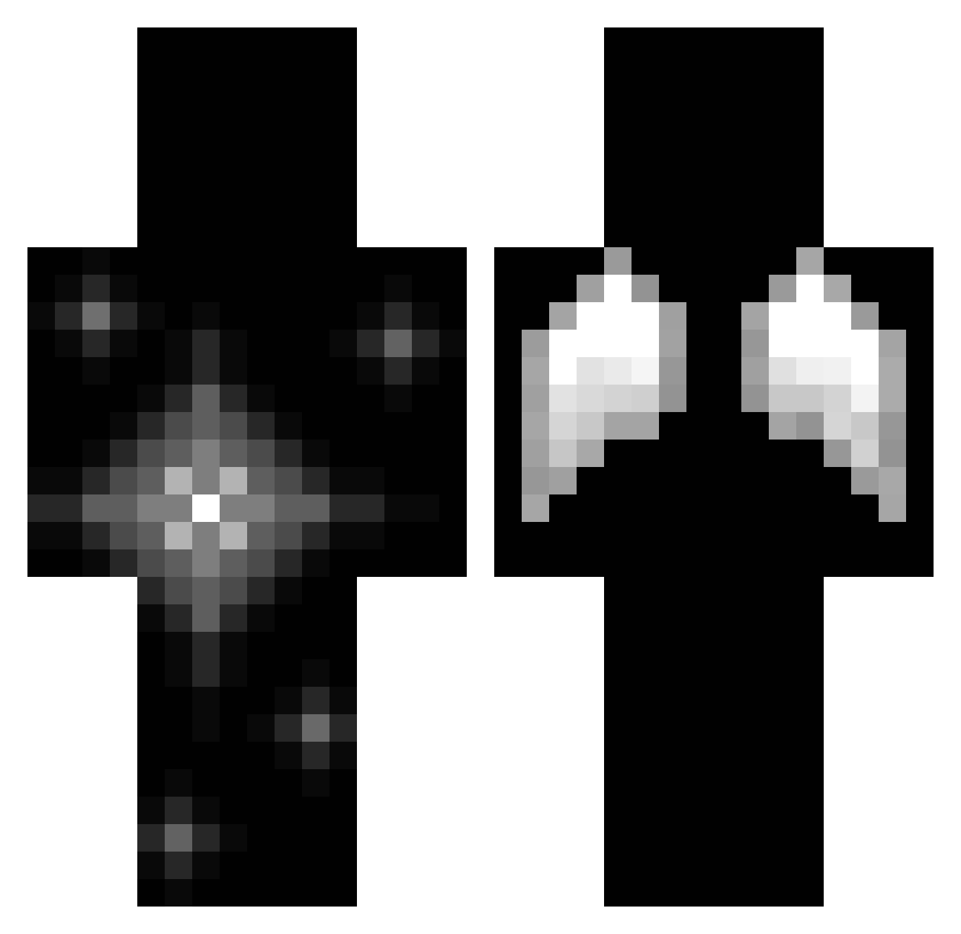 DayDeamer Minecraft skin, front and back view