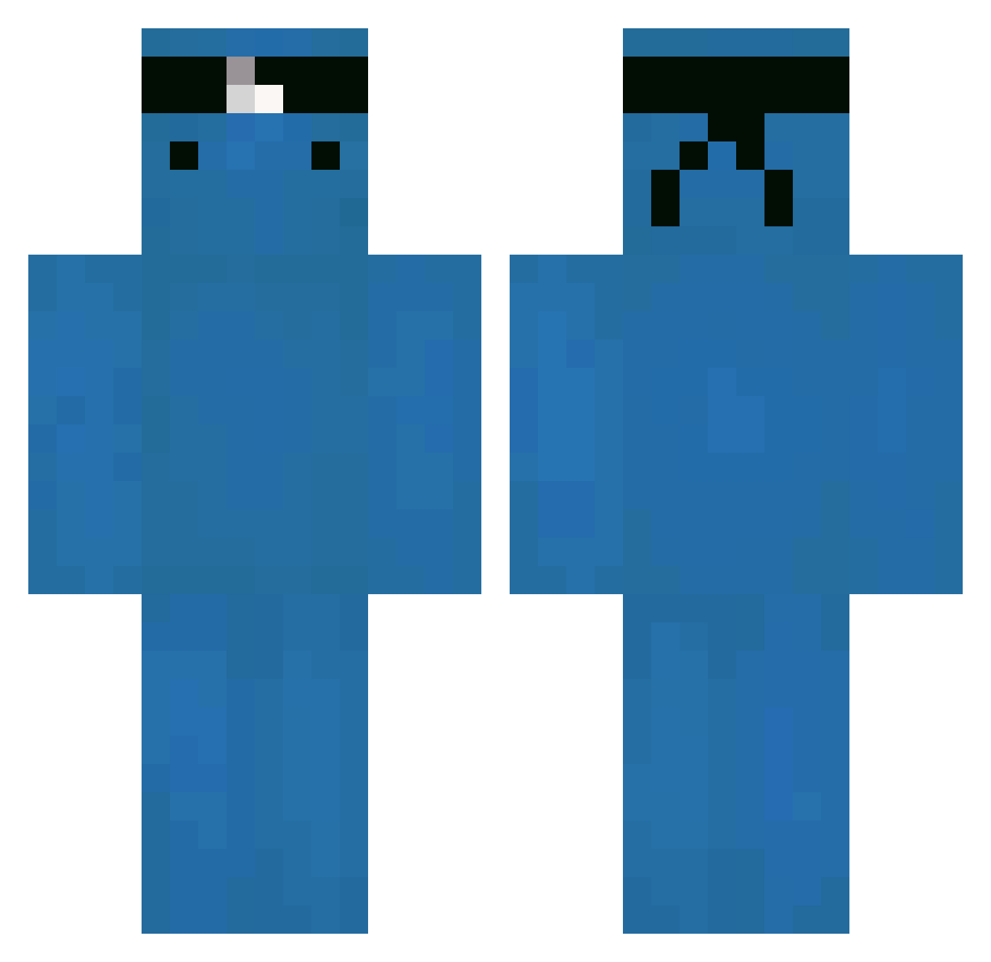 El_Microman Minecraft skin, front and back view