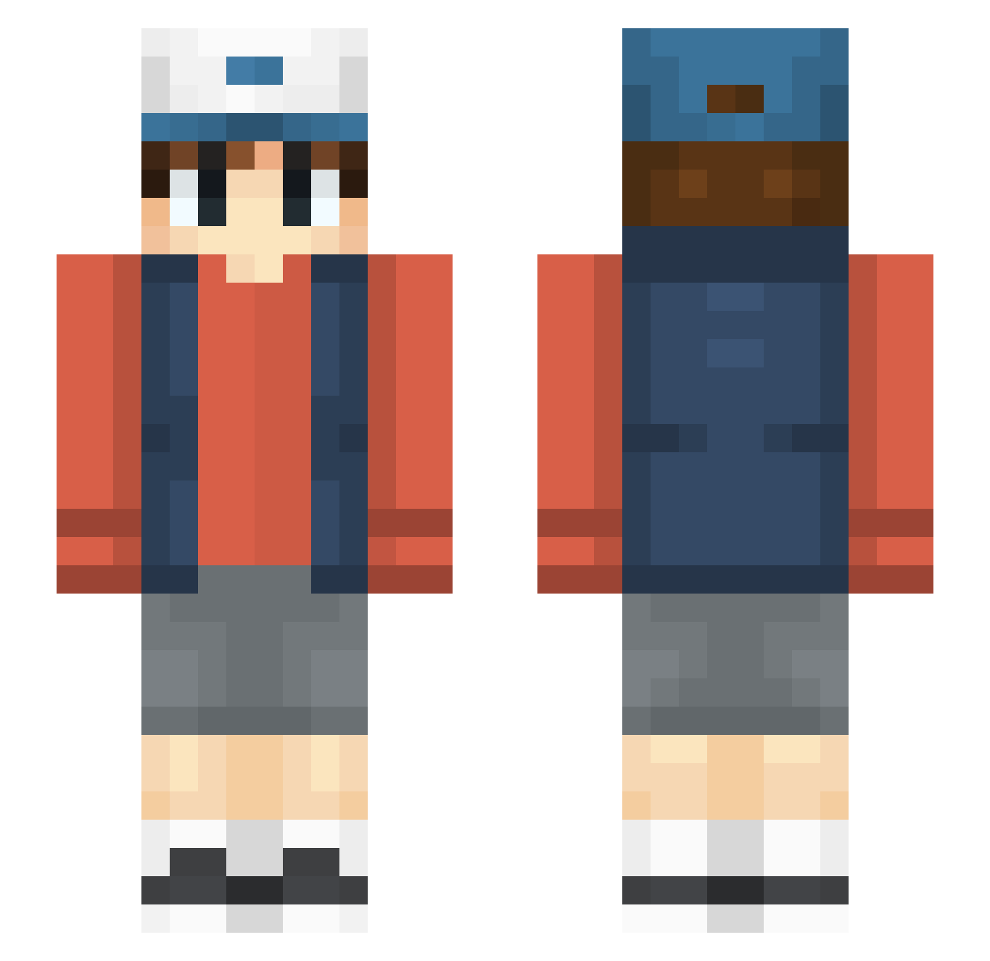 SilverMonkey72 Minecraft skin, front and back view