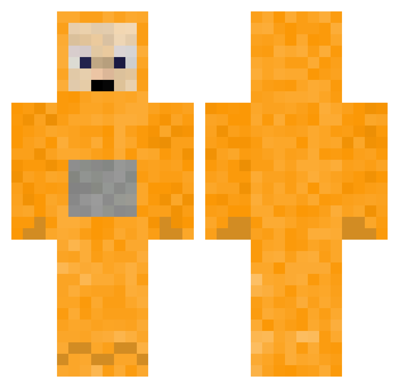 BrumDeBram Minecraft skin, front and back view