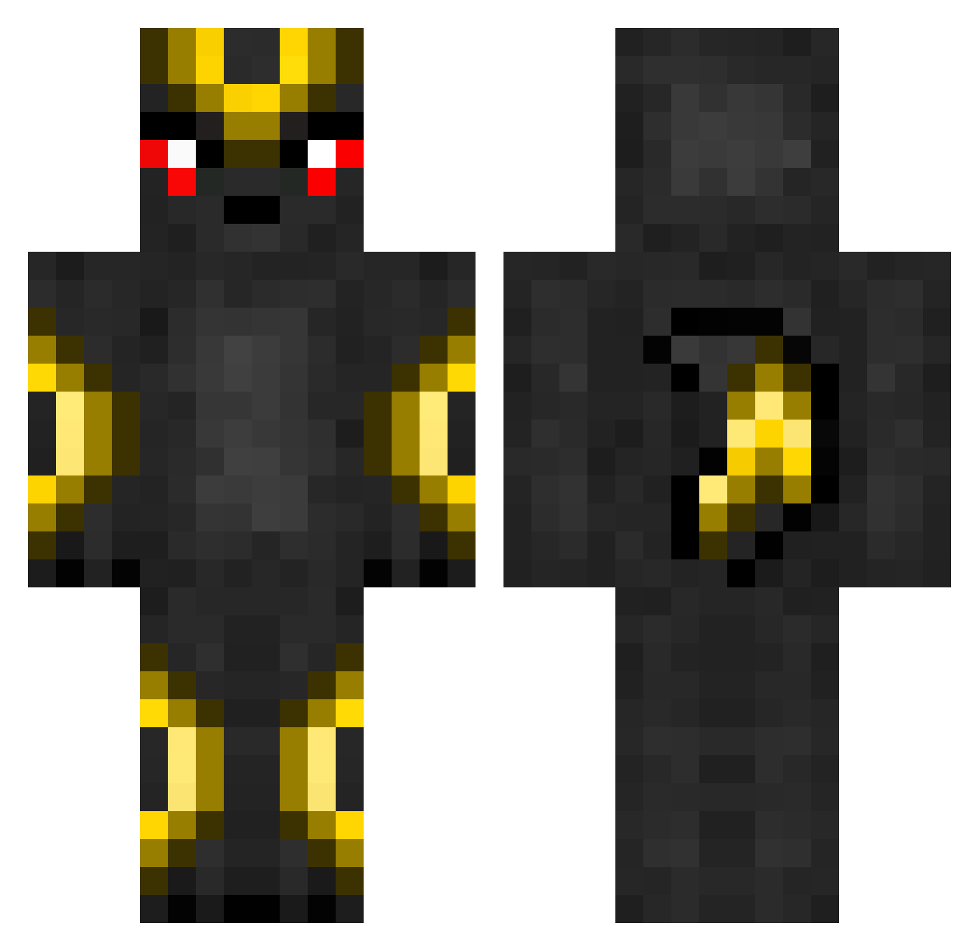 Aloetic Minecraft skin, front and back view