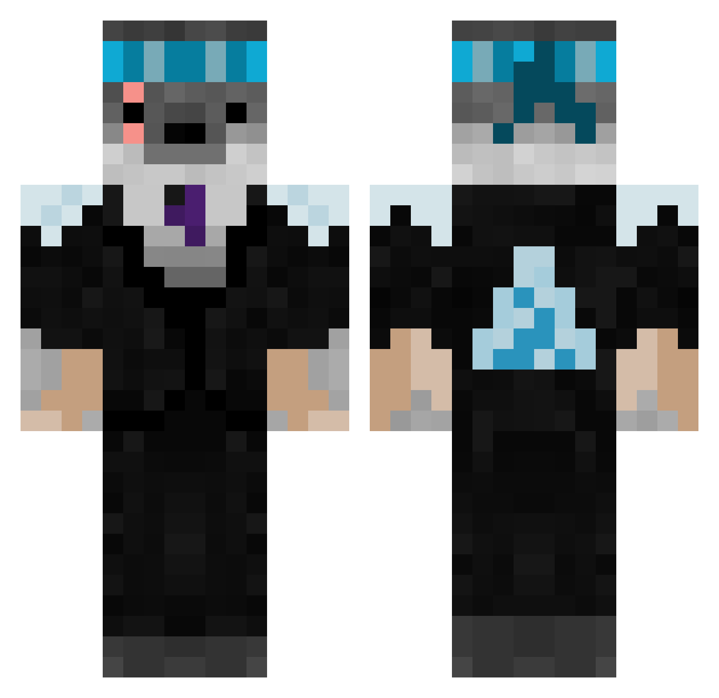 ArcticAir_01 Minecraft skin, front and back view