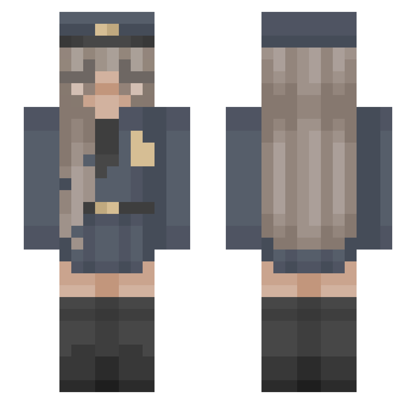 _A1Sauce Minecraft skin, front and back view