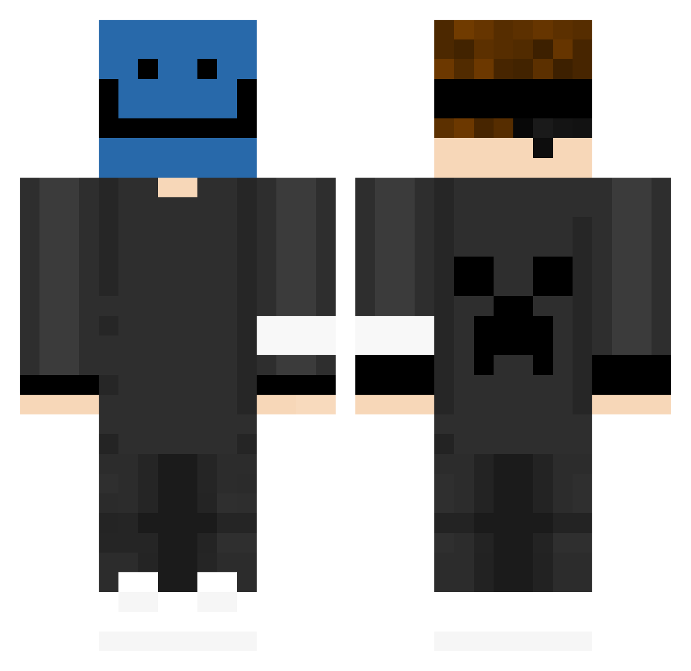 NijtsMC Minecraft skin, front and back view