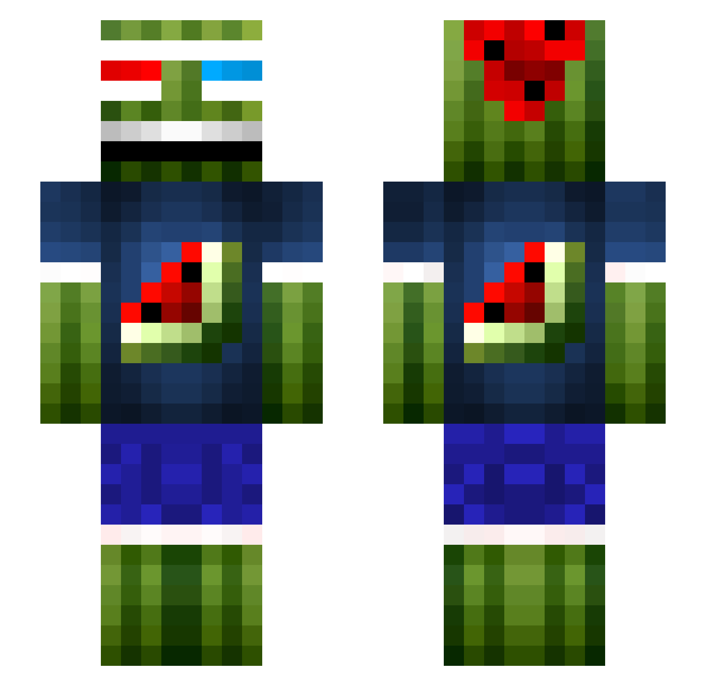 Hertz42 Minecraft skin, front and back view