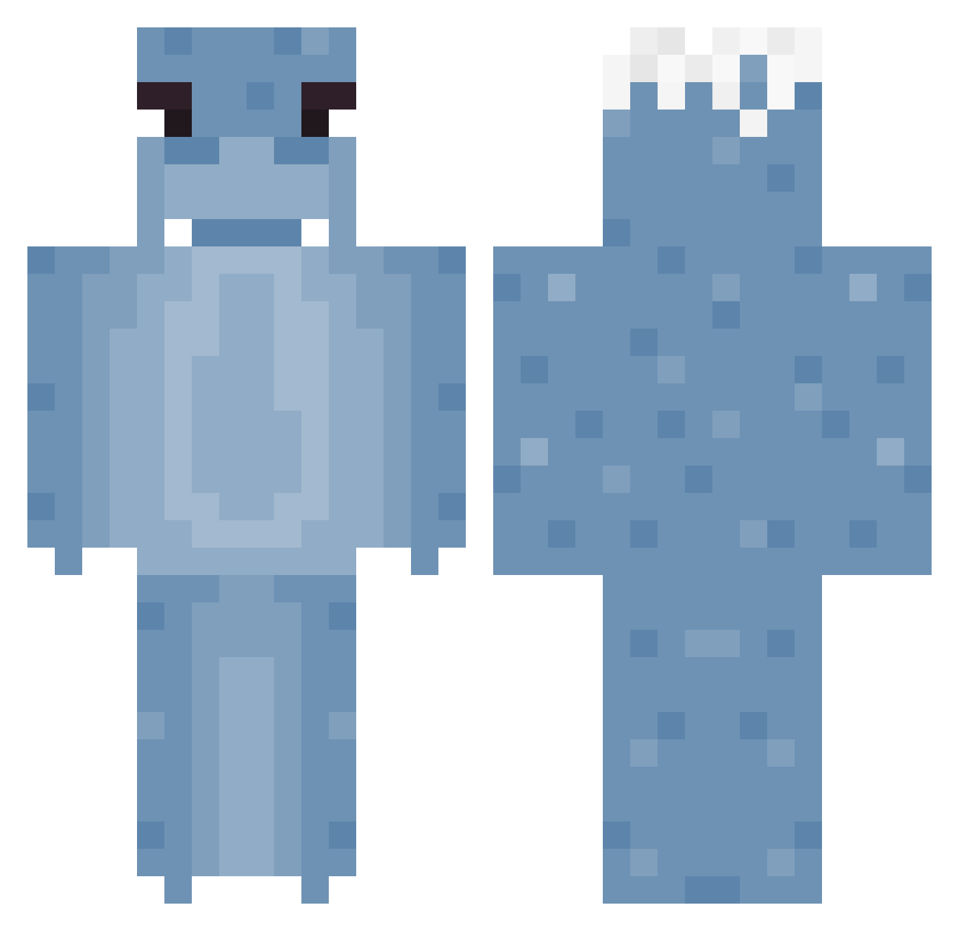 bongd Minecraft skin, front and back view