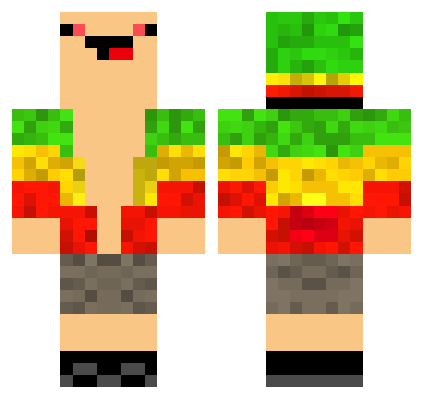 Enrike241 Minecraft skin, front and back view