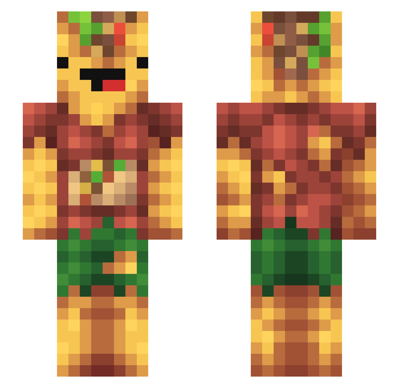 Sharky_GanG Minecraft skin, front and back view