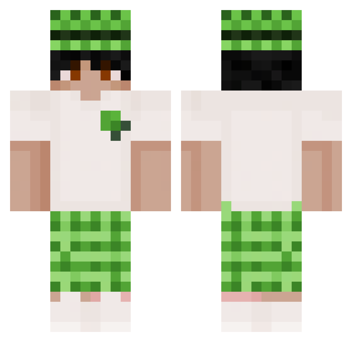 EstDote Minecraft skin, front and back view