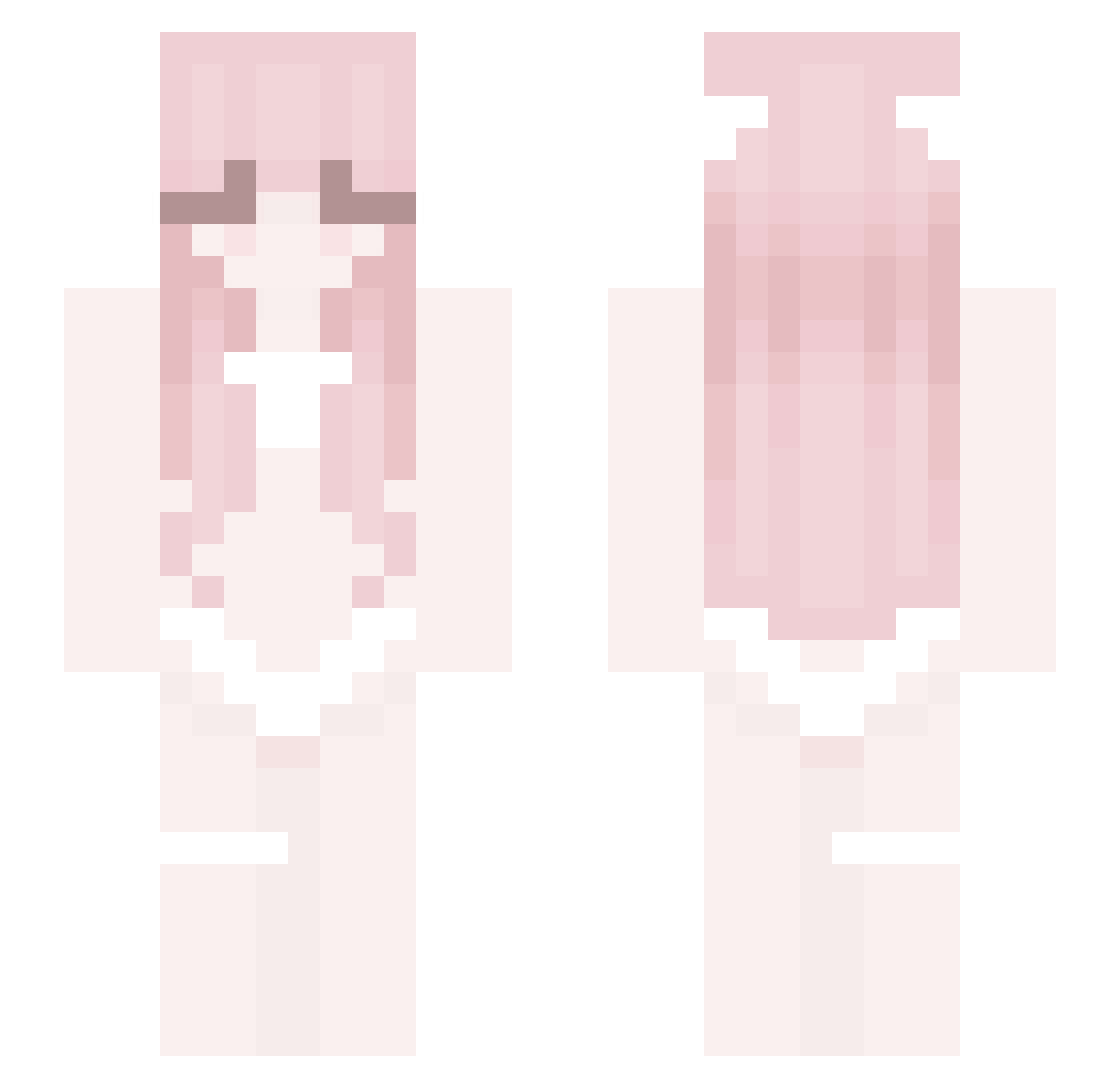 Afetiva Minecraft skin, front and back view