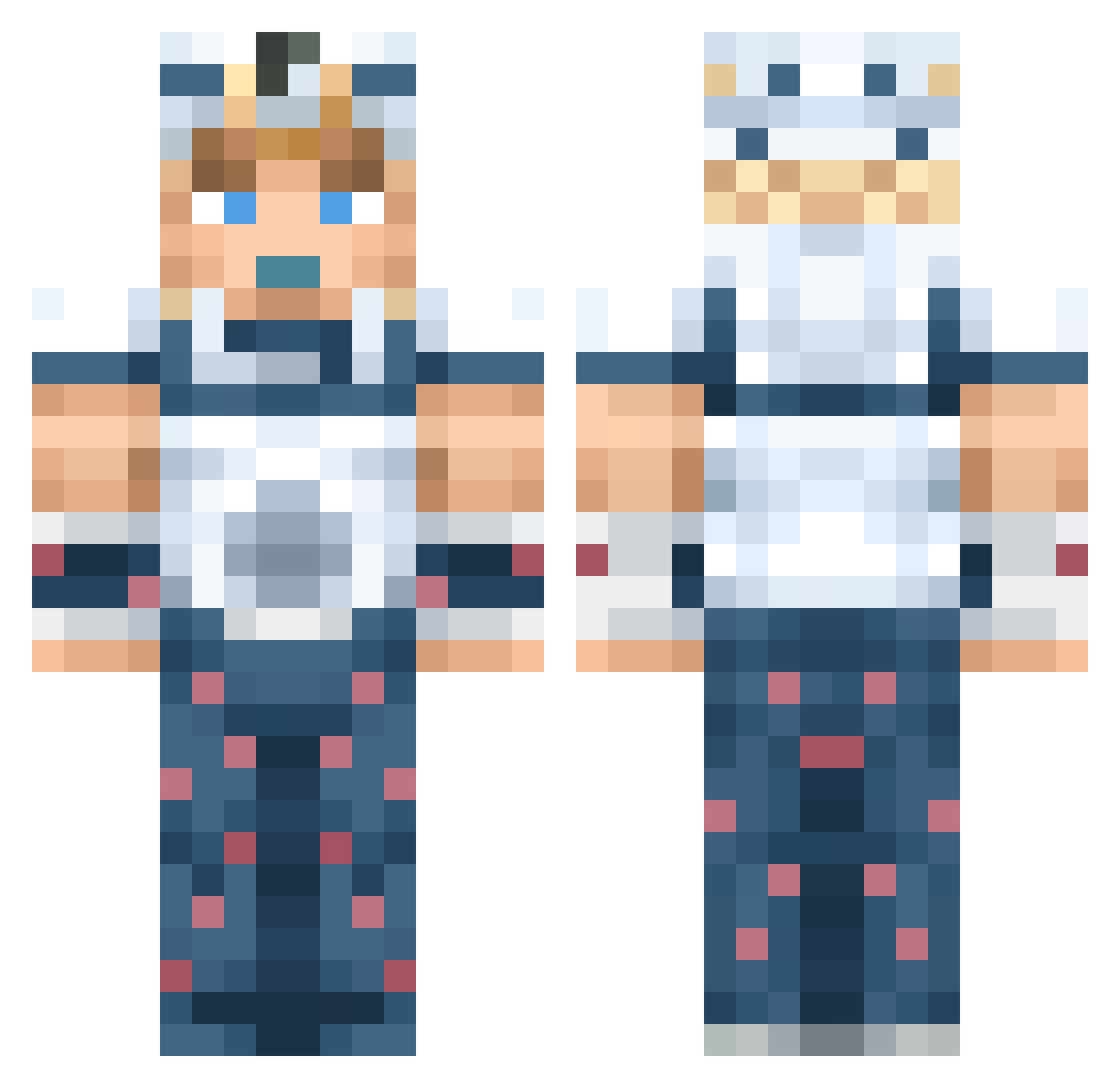 LaJoya_ Minecraft skin, front and back view