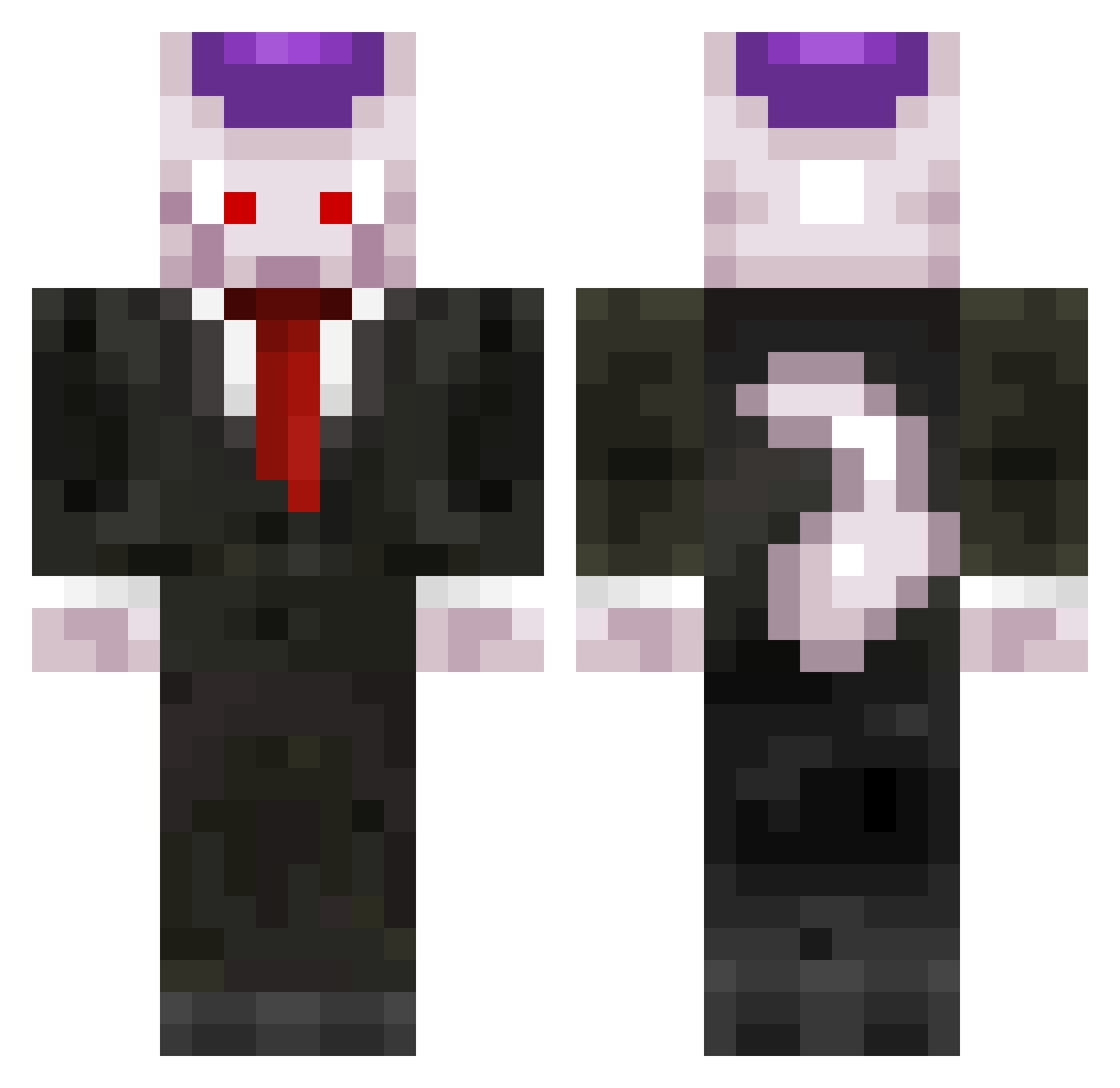 TempMusician Minecraft skin, front and back view