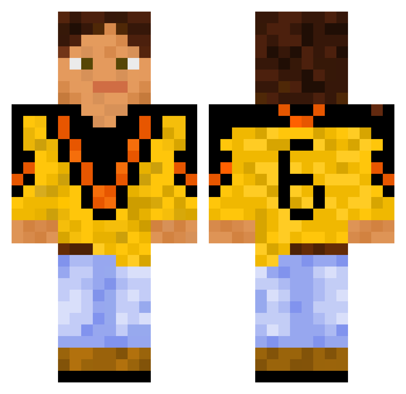 Thumpty_ Minecraft skin, front and back view