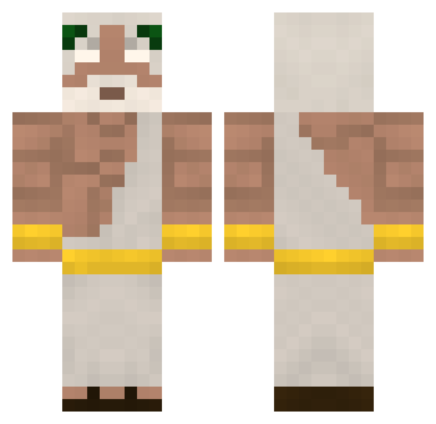 Gischi69 Minecraft skin, front and back view