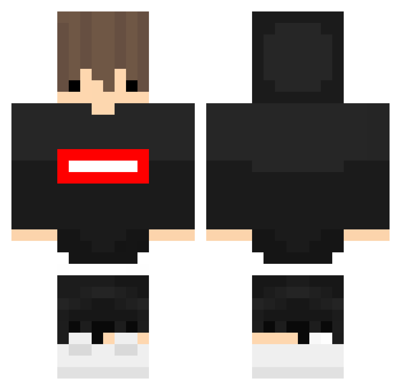 Nayos1337 Minecraft skin, front and back view