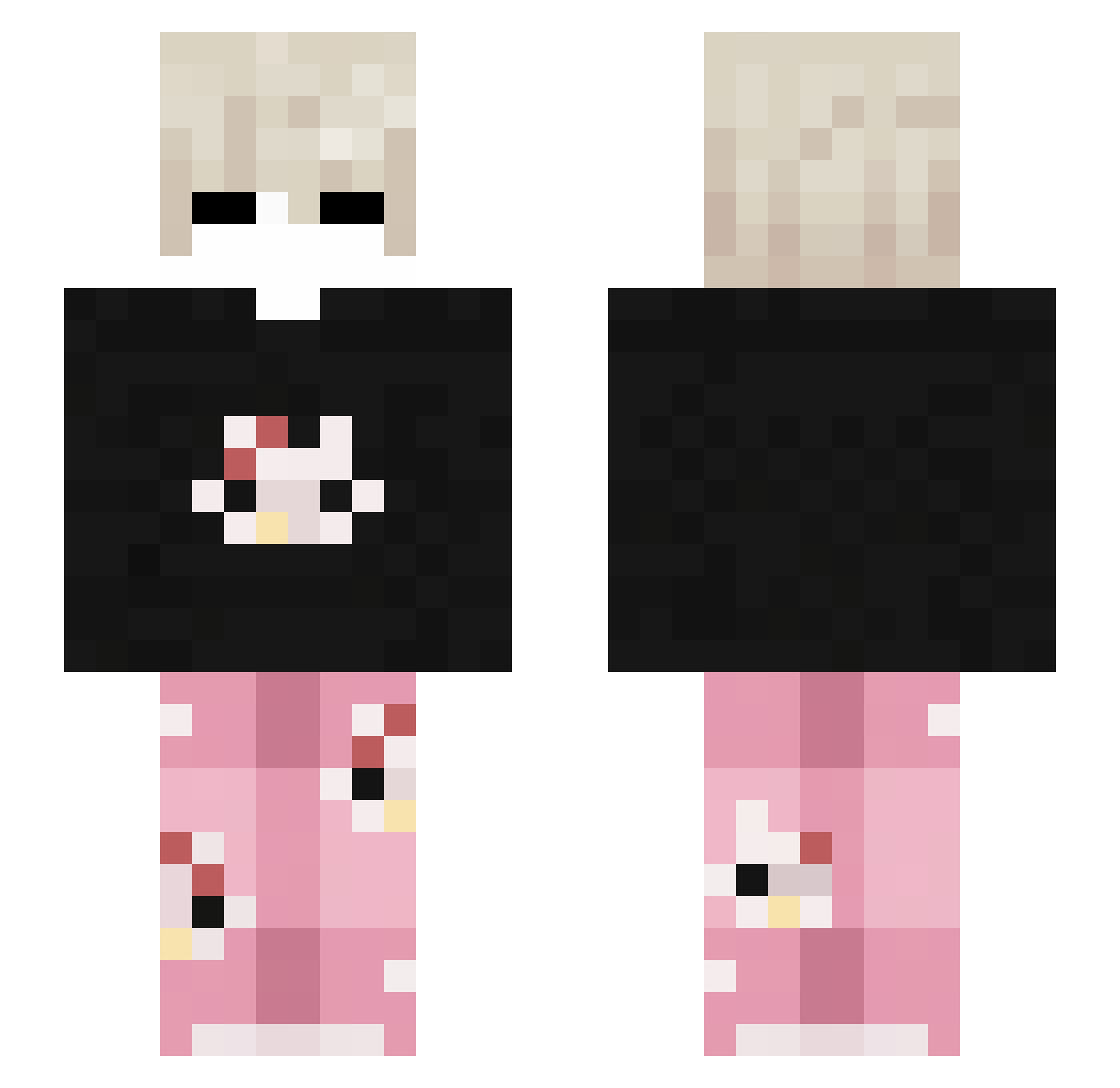 canows Minecraft skin, front and back view