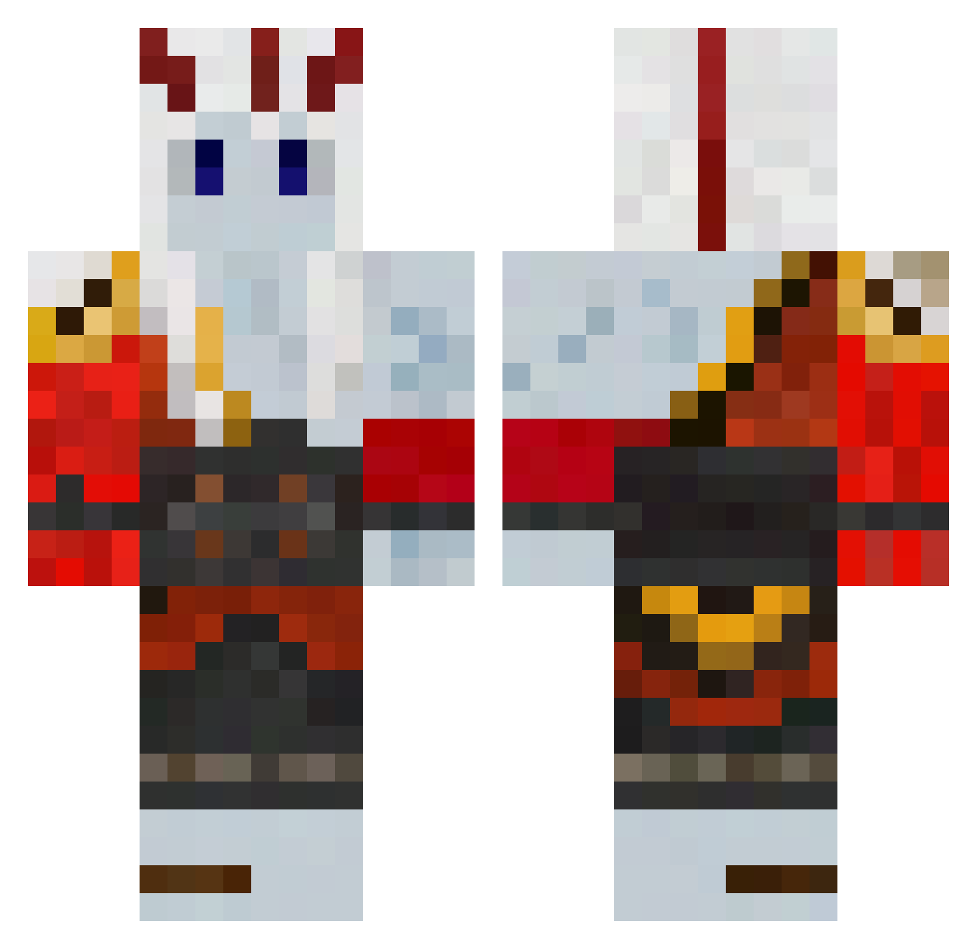STAUBS Minecraft skin, front and back view