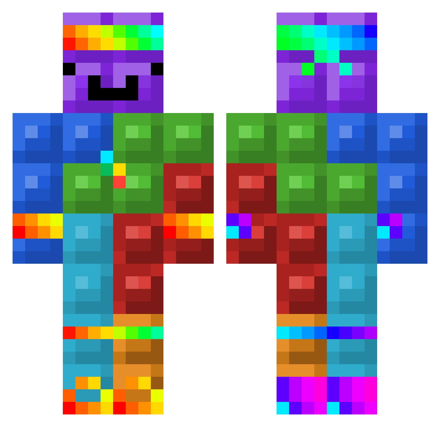 FR333WILL Minecraft skin, front and back view