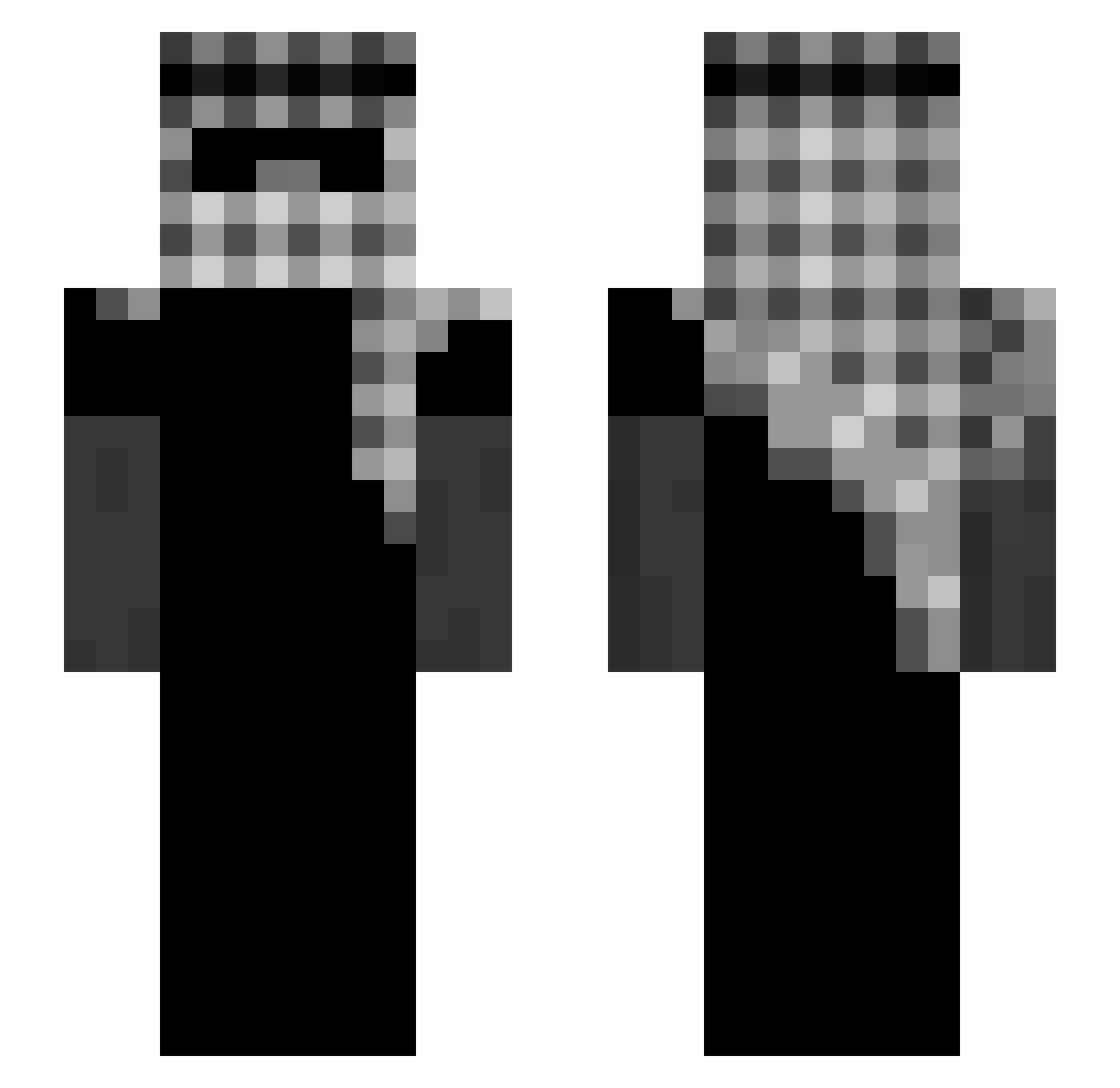 _xnb Minecraft skin, front and back view