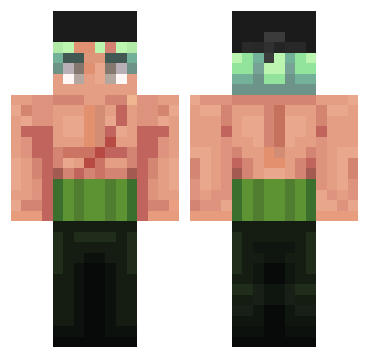 Technoblade2515 Minecraft skin, front and back view