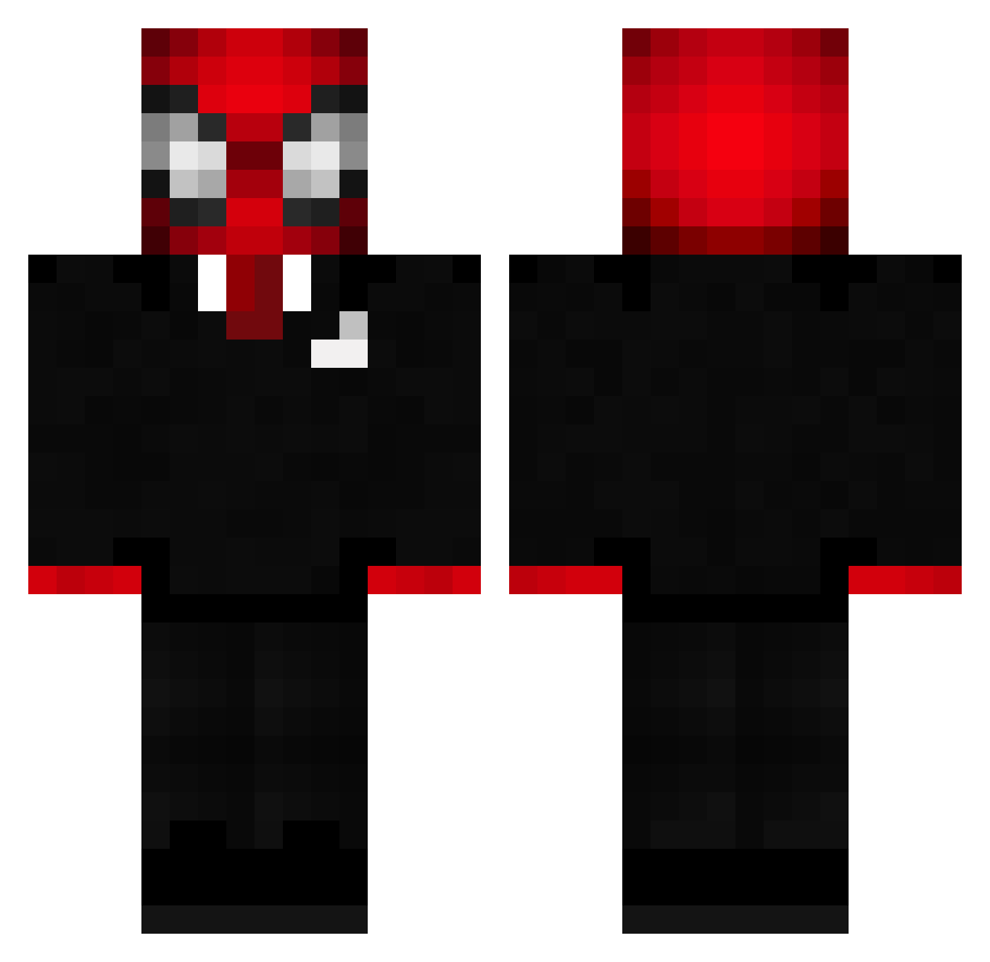 PabloTheKing23 Minecraft skin, front and back view