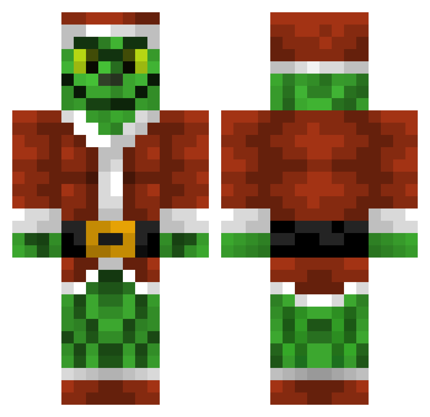 wetfanny Minecraft skin, front and back view