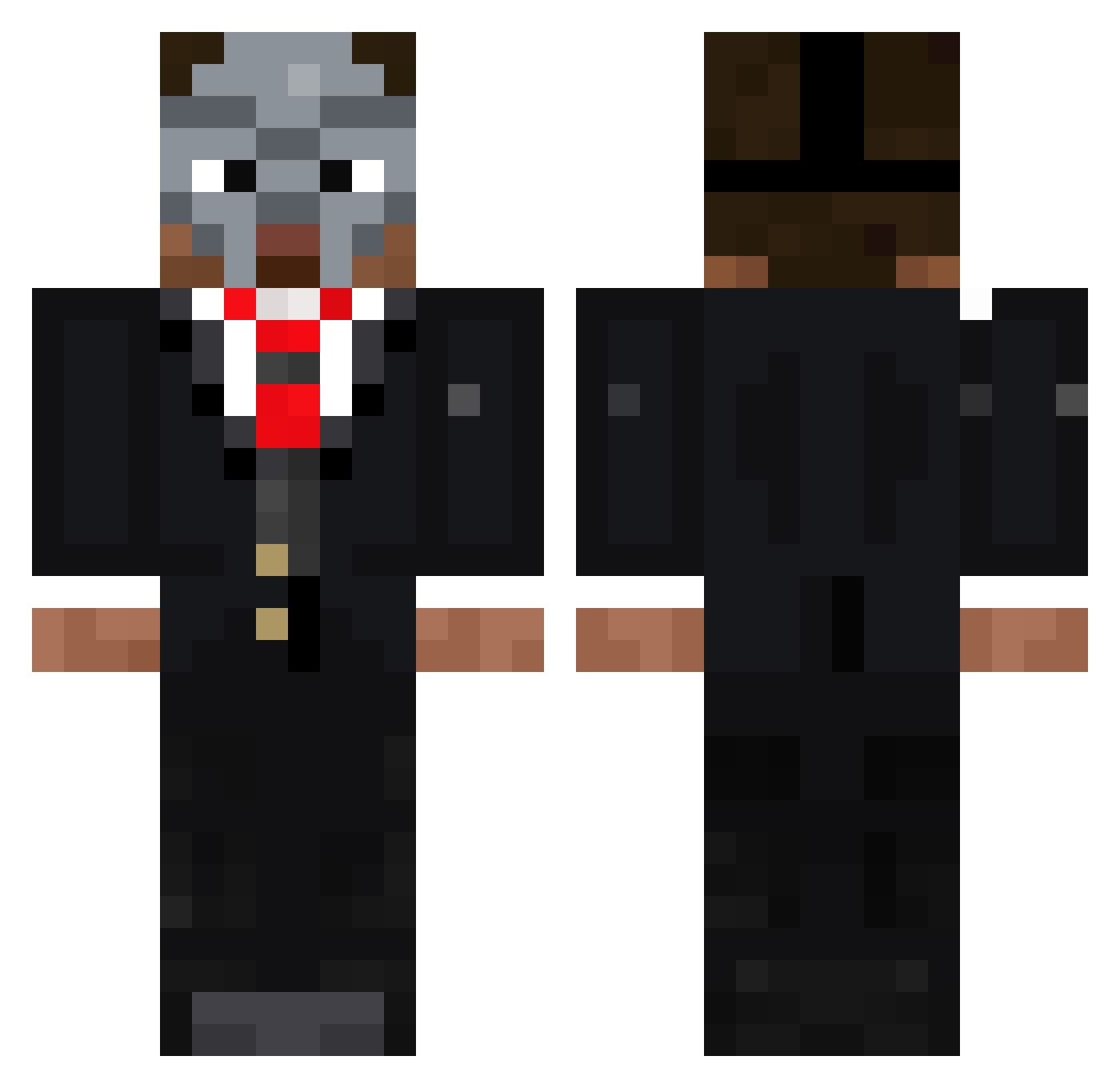 Dt20s Minecraft skin, front and back view