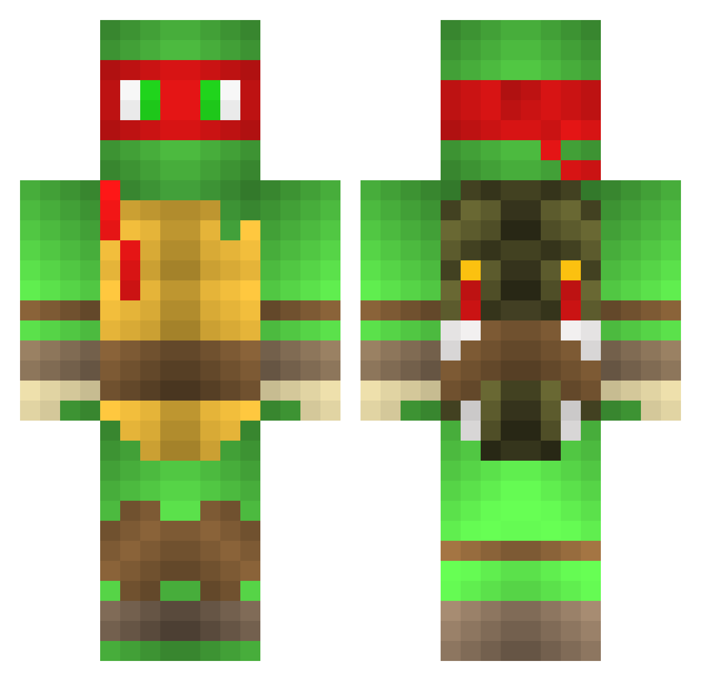 SparksOfDarkness Minecraft skin, front and back view