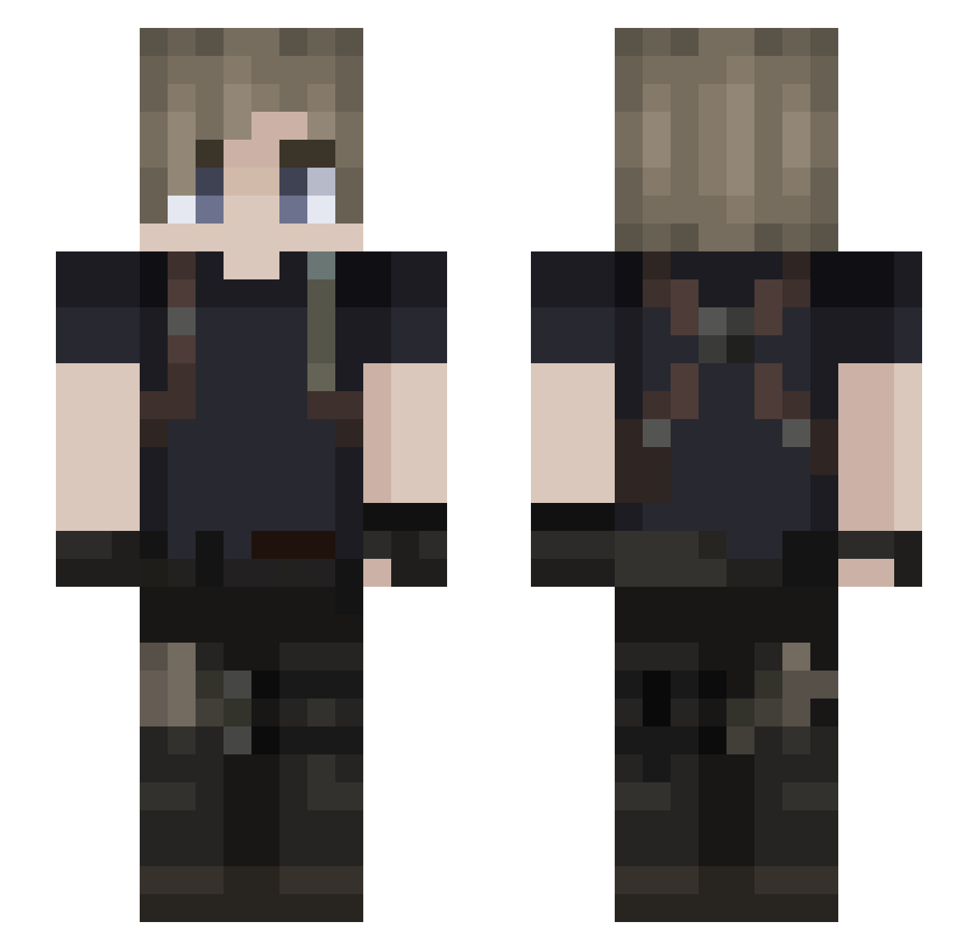 GgMontiel Minecraft skin, front and back view