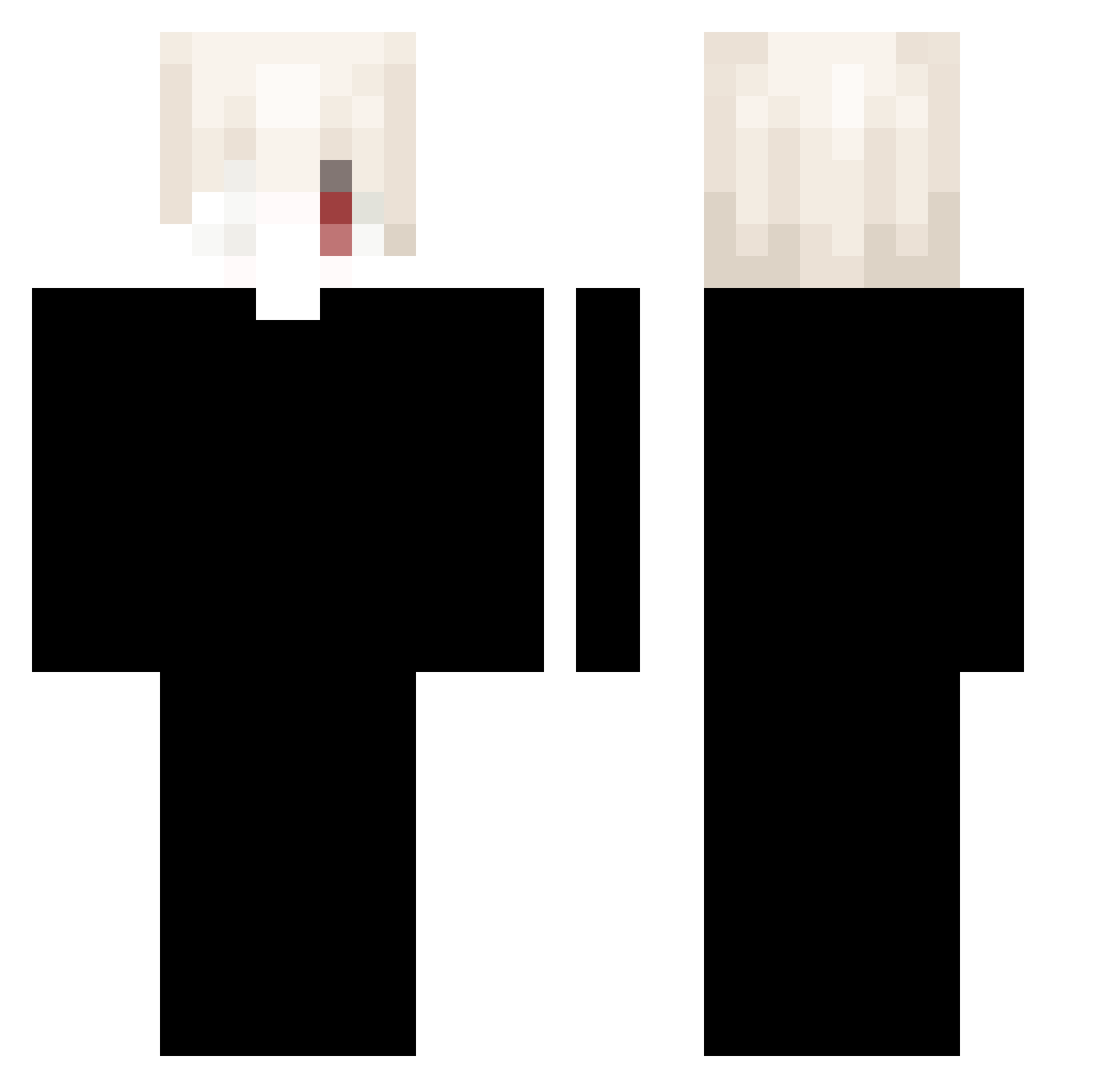 9zfy Minecraft skin, front and back view