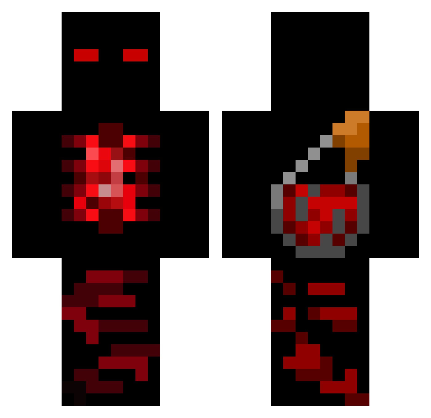 KDNinjaKD Minecraft skin, front and back view