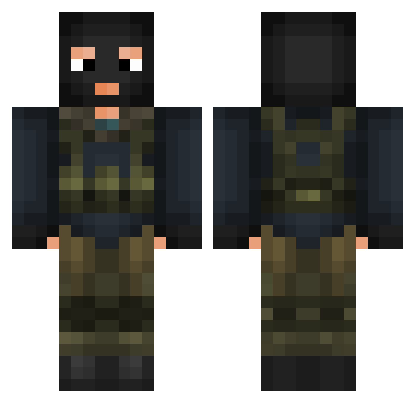 __No0dLeS__ Minecraft skin, front and back view