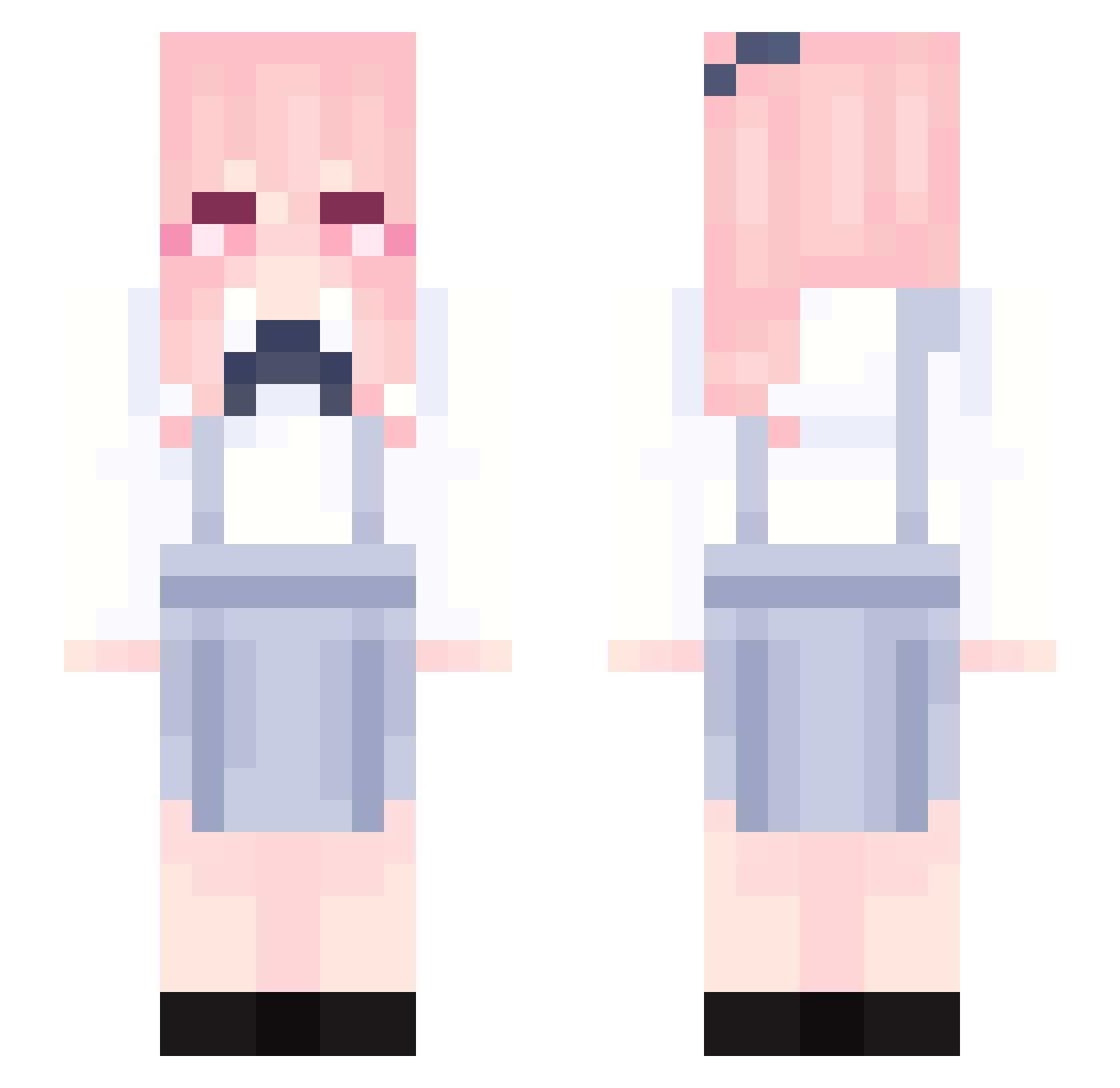 Cuadra Minecraft skin, front and back view