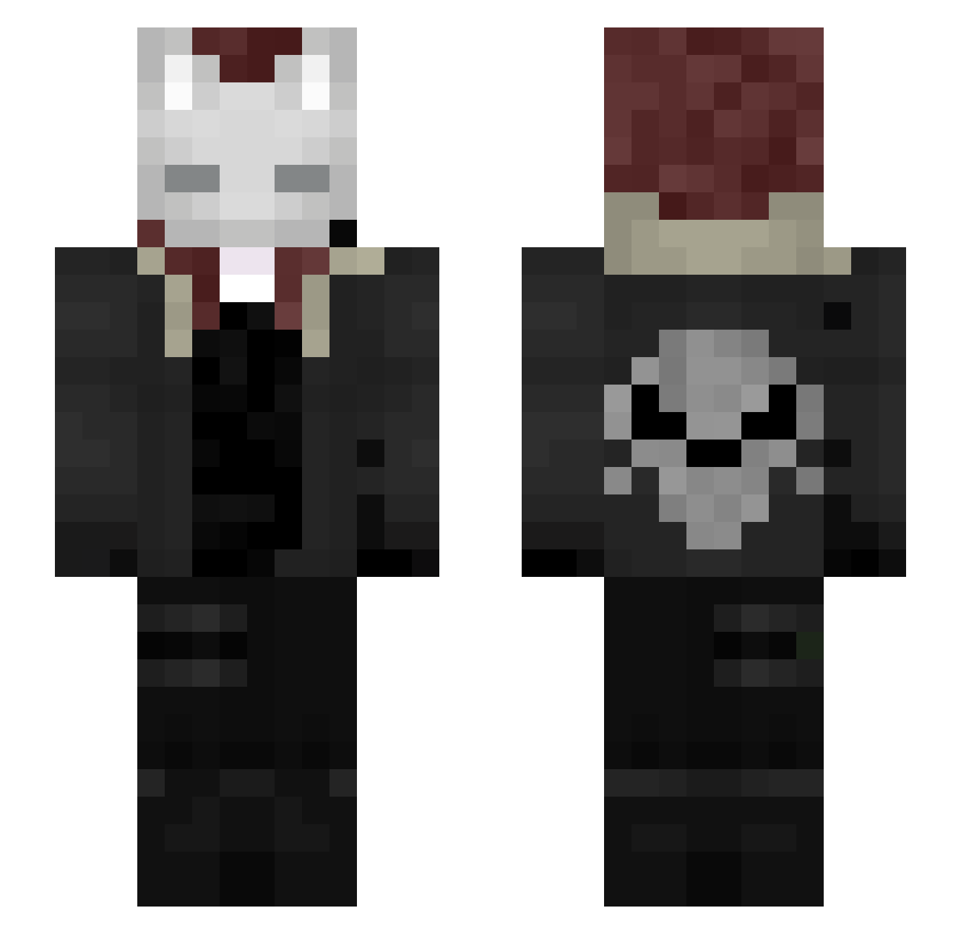 xXEmberCrystalXx Minecraft skin, front and back view