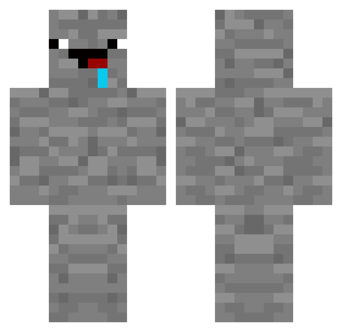 M1LFSLAY3R Minecraft skin, front and back view