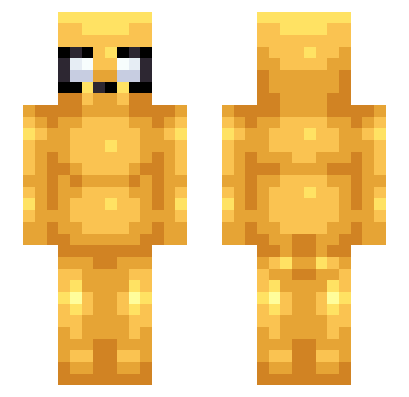 Inisaurio11 Minecraft skin, front and back view
