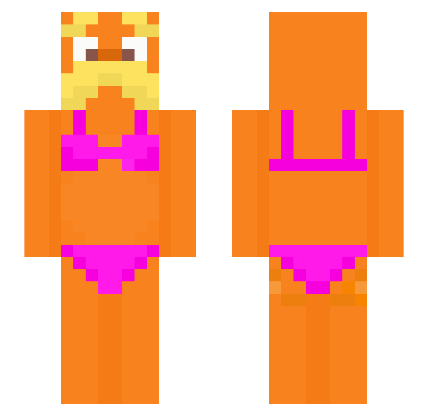 t_0916 Minecraft skin, front and back view