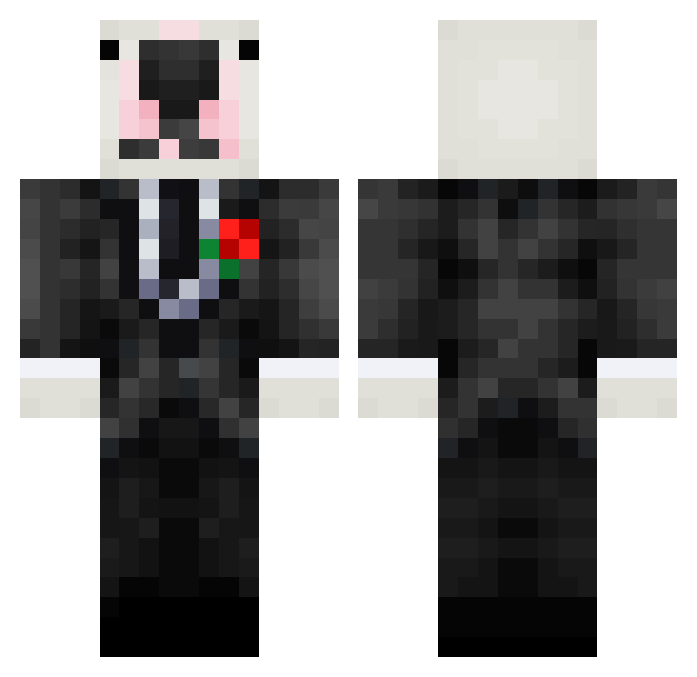 h4teeeeeeee Minecraft skin, front and back view